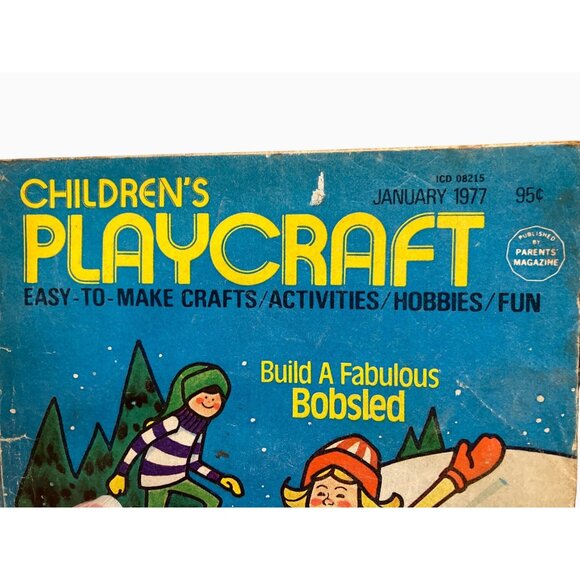 Childrens Playcraft Magazine January 1977 Easy-To-Make Crafts Activities Hobbies - Picture 4 of 15